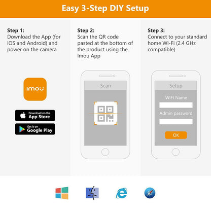 Kamera za nadzor Imou Cruiser SE+, Wi-Fi, 3K, IP66, Vanjska, Bijela IPC-K7CP-5H1WE