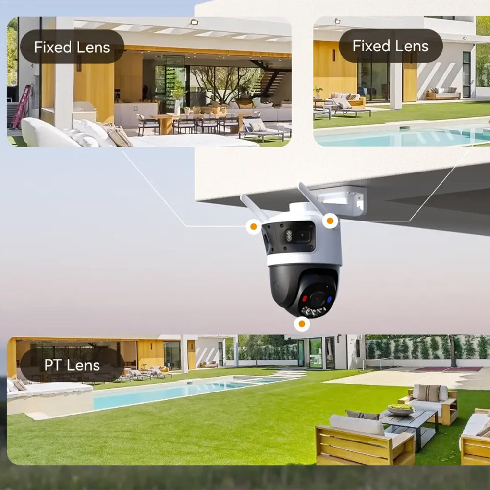 Kamera za nadzor Imou Cruiser Triple, Wi-Fi, 3K + 2K, IP65, vanjska, bijela IPC-S7UP-11M0WED