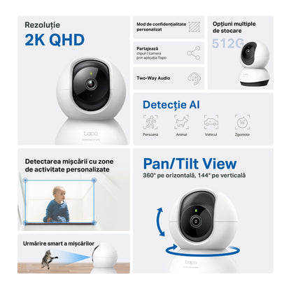 Kamera za nadzor TP-LINK Tapo C220, Wi-Fi, 2K, za unutrašnje korištenje