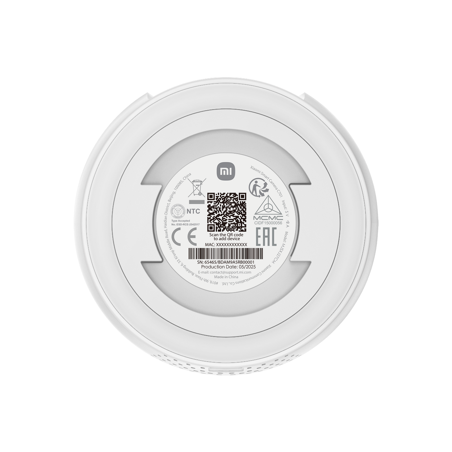 Xiaomi C701 nadzorna kamera, Wi-Fi, 4K, unutarnja BHR07X7EU