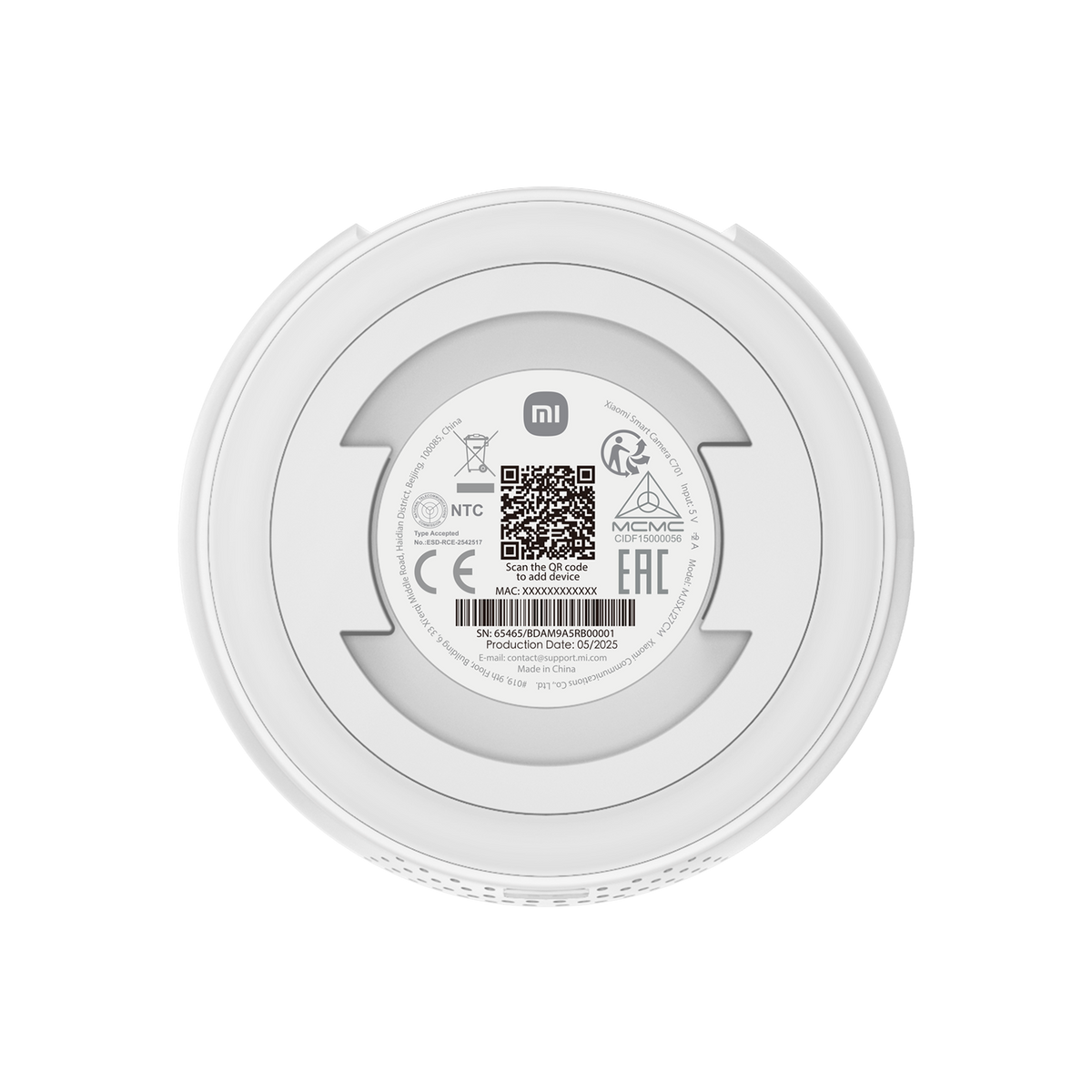 Xiaomi C701 nadzorna kamera, Wi-Fi, 4K, unutarnja BHR07X7EU