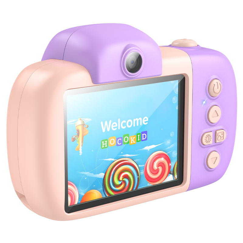 Digitalna kamera HOCO DV201 Kids, 1080P, 2MP, Roza