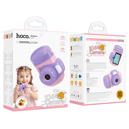 Digitalna kamera HOCO DV201 Kids, 1080P, 2MP, Roza