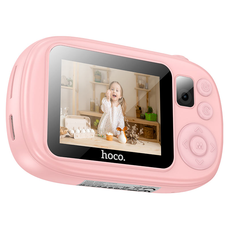 Digitalna kamera HOCO DV205 Kids, 720P, 1MP, Roza
