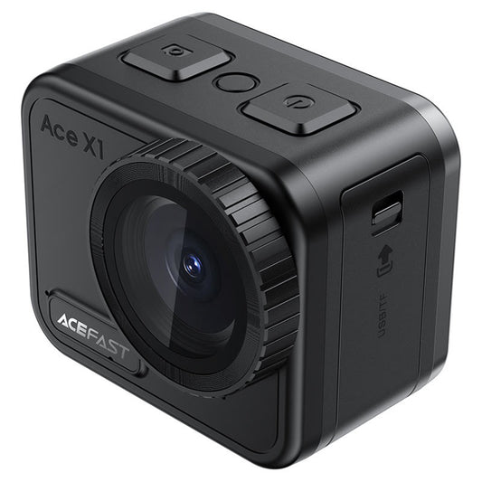Sportska kamera Acefast X1, 4K, Wi-Fi, Crna