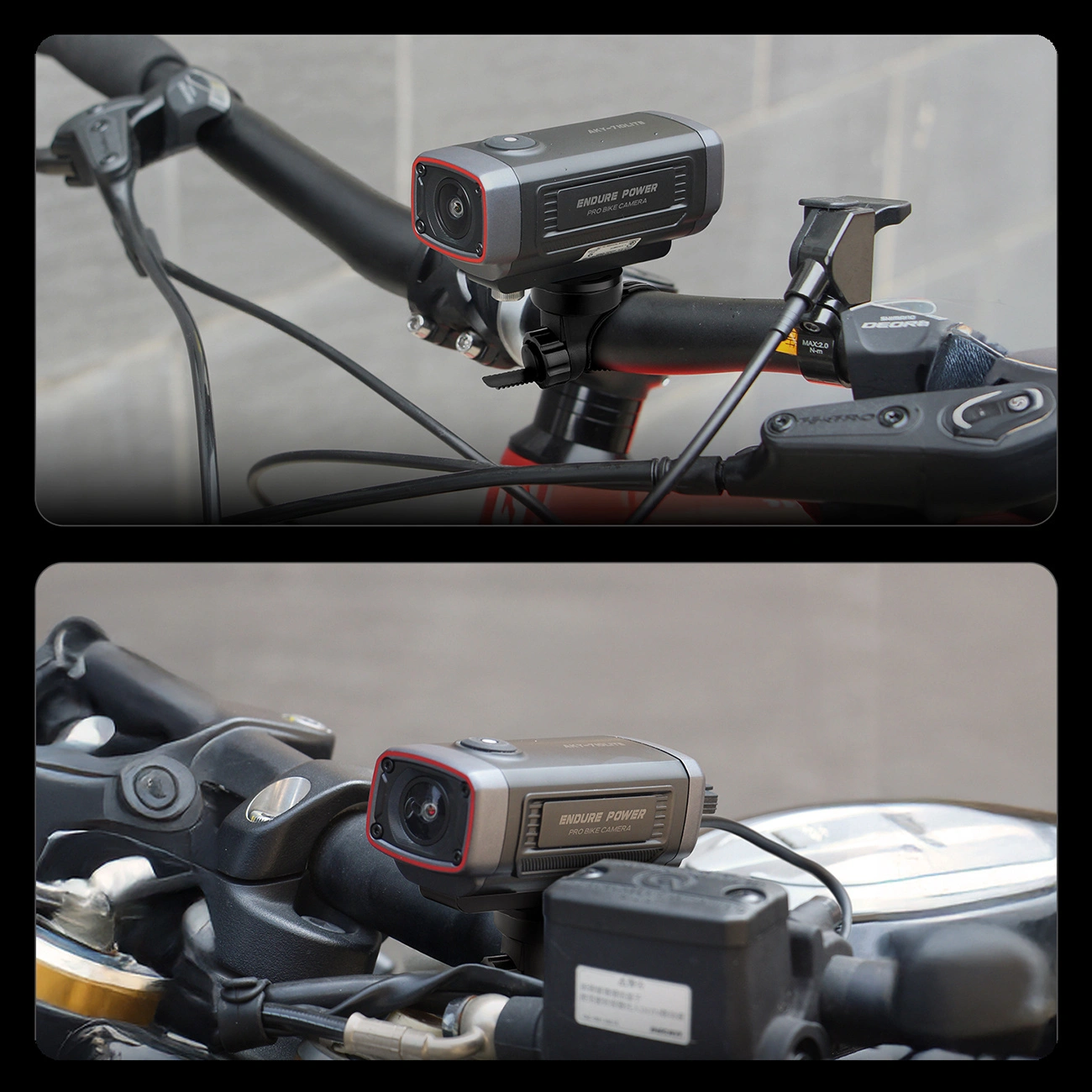 Sportska kamera Akeeyo 710 Lite za bicikl / motocikl, 2K, Wi-Fi, crna