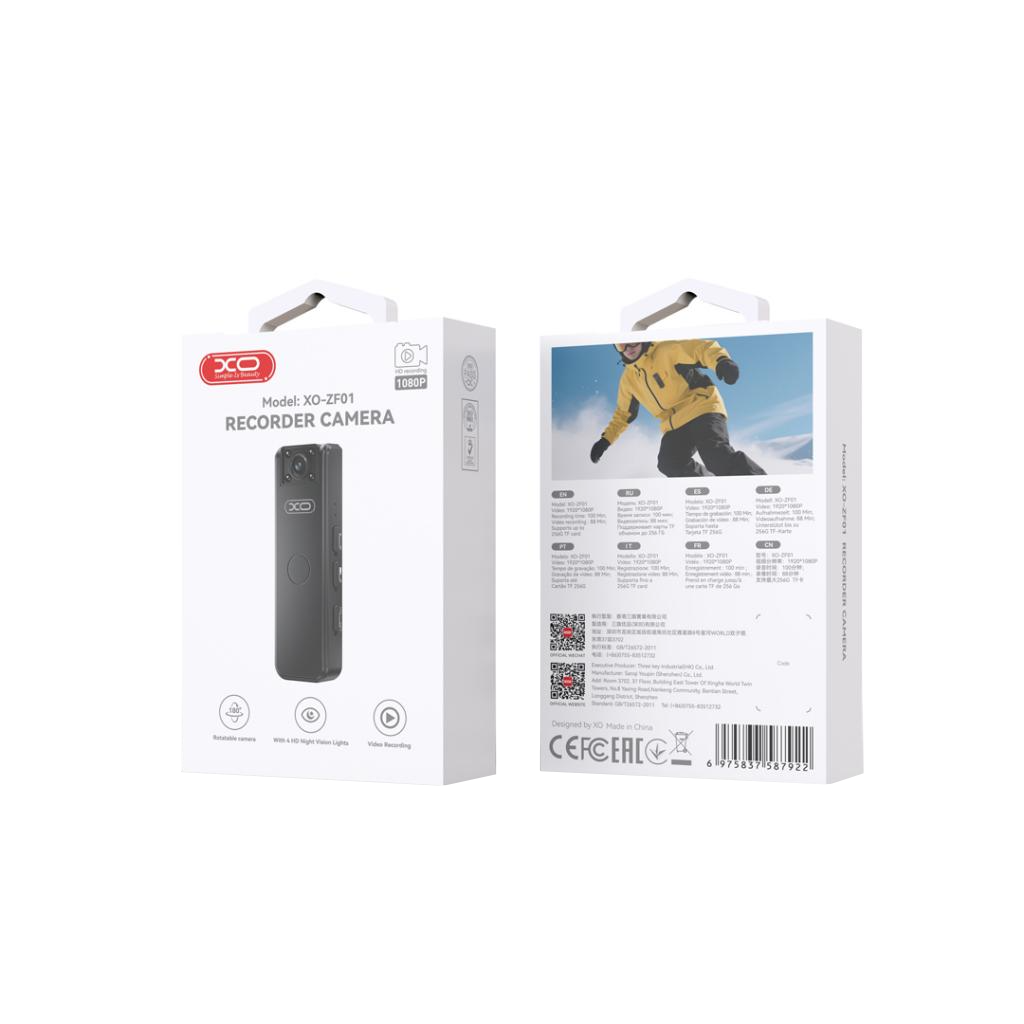 Sportska kamera XO Design ZF01, 1080P, Crna