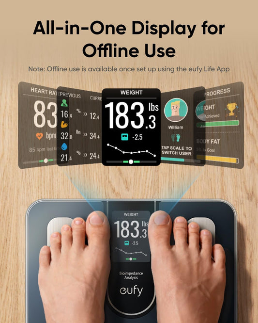 Eufy Smart Scale C20 Digitalna vaga, Crna T9130011