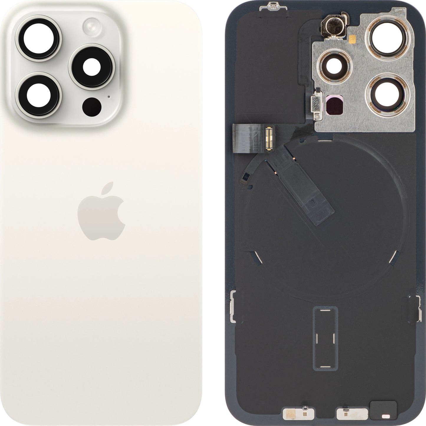 Stražnji poklopac baterije za Apple iPhone 15 Pro, Bijeli (White Titanium), Zamjena