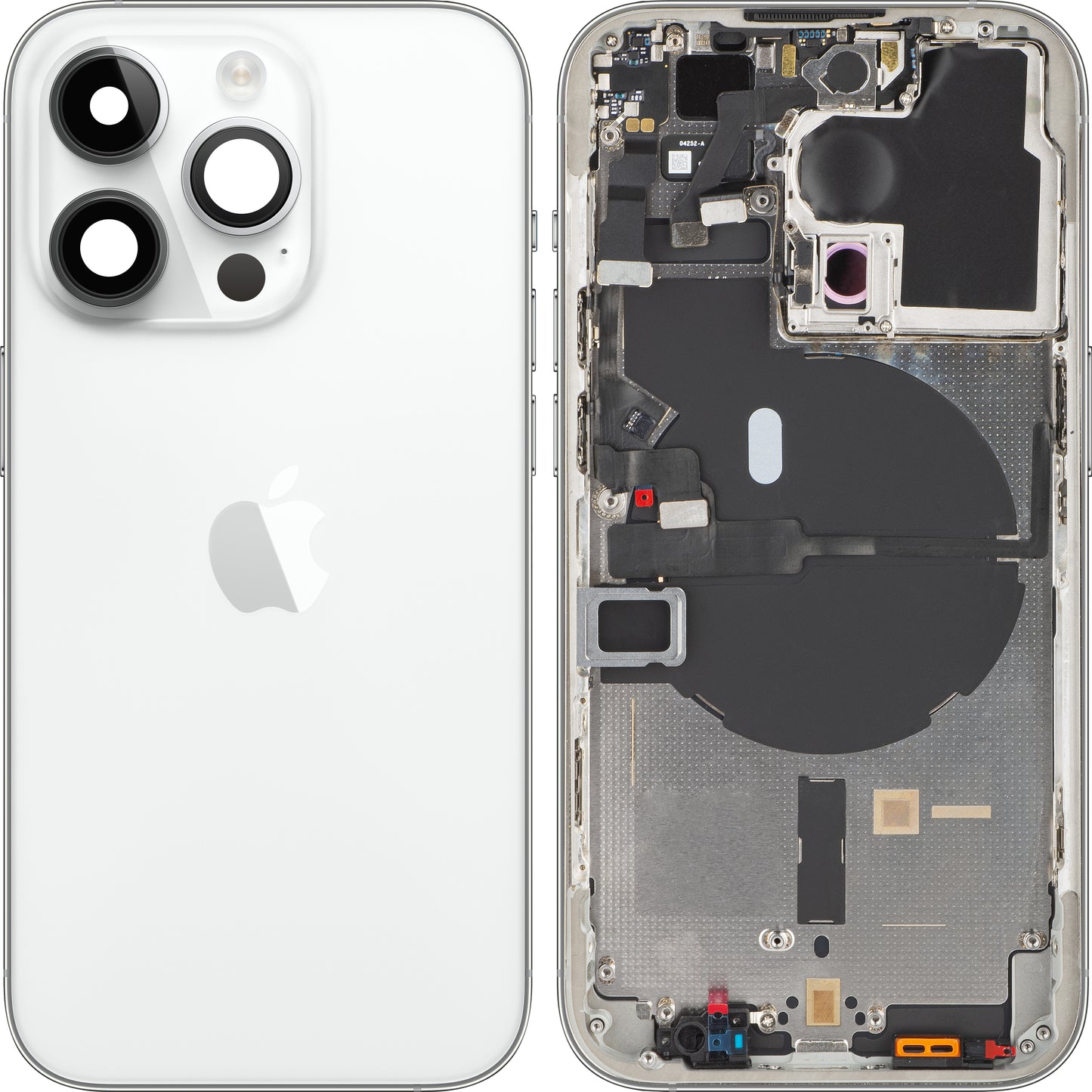 Stražnji poklopac baterije za Apple iPhone 14 Pro, srednji okvir, srebrni, zamjenski