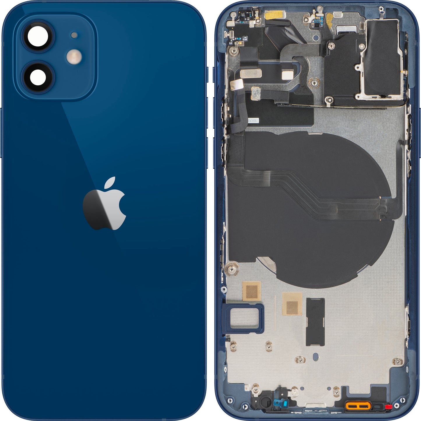 Stražnji poklopac baterije za Apple iPhone 12, srednji okvir, plavi, zamjenski