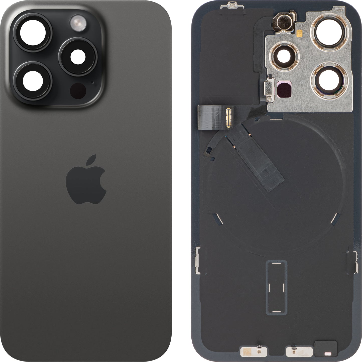 Stražnji poklopac baterije za Apple iPhone 15 Pro, Crni (Black Titanium), Zamjena