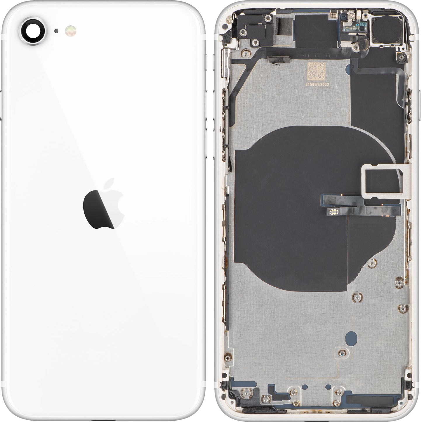 Stražnji poklopac baterije za Apple iPhone SE (2022), srednji okvir, bijela (Starlight), zamjena