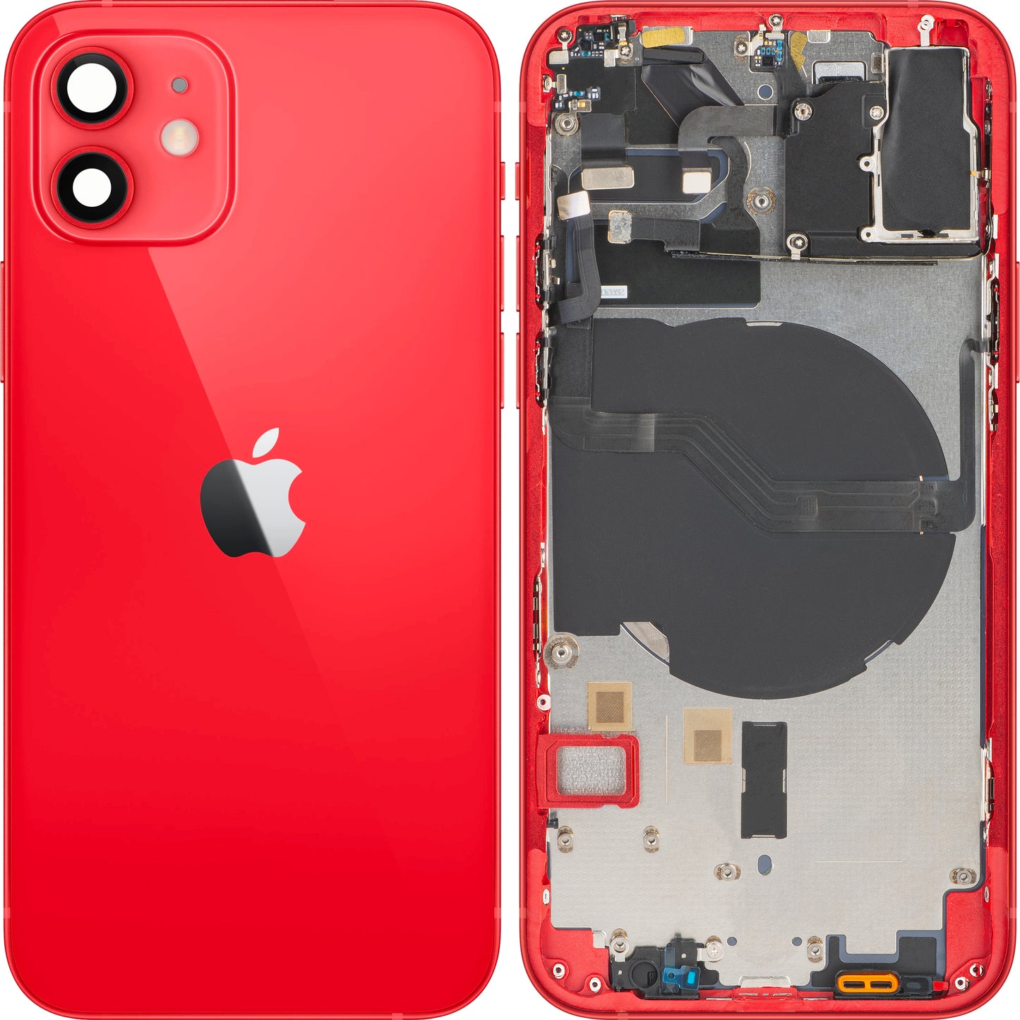 Poklopac baterije Apple iPhone 12, s kućištem u sredini, crveni, zamjena