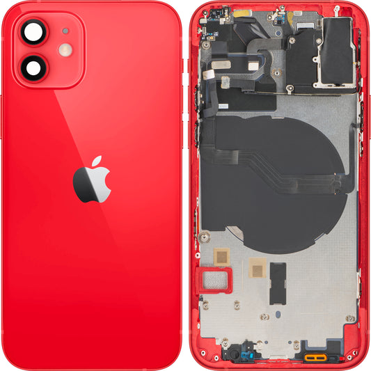 Poklopac baterije Apple iPhone 12, s kućištem u sredini, crveni, zamjena