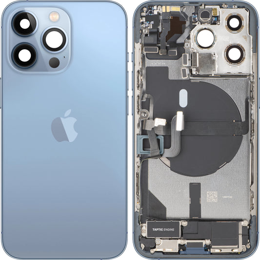 Poklopac baterije Apple iPhone 13 Pro, s kućištem u sredini, kompletni dijelovi, plava (Sierra Blue), zamjena