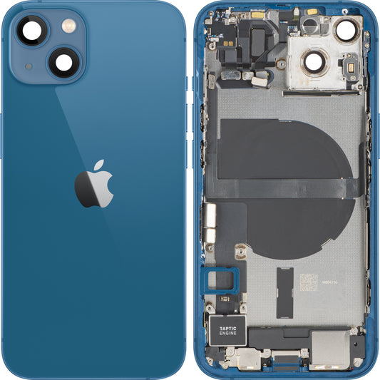 Poklopac baterije Apple iPhone 13, s kućištem u sredini, kompletni dijelovi, plavi, zamjena