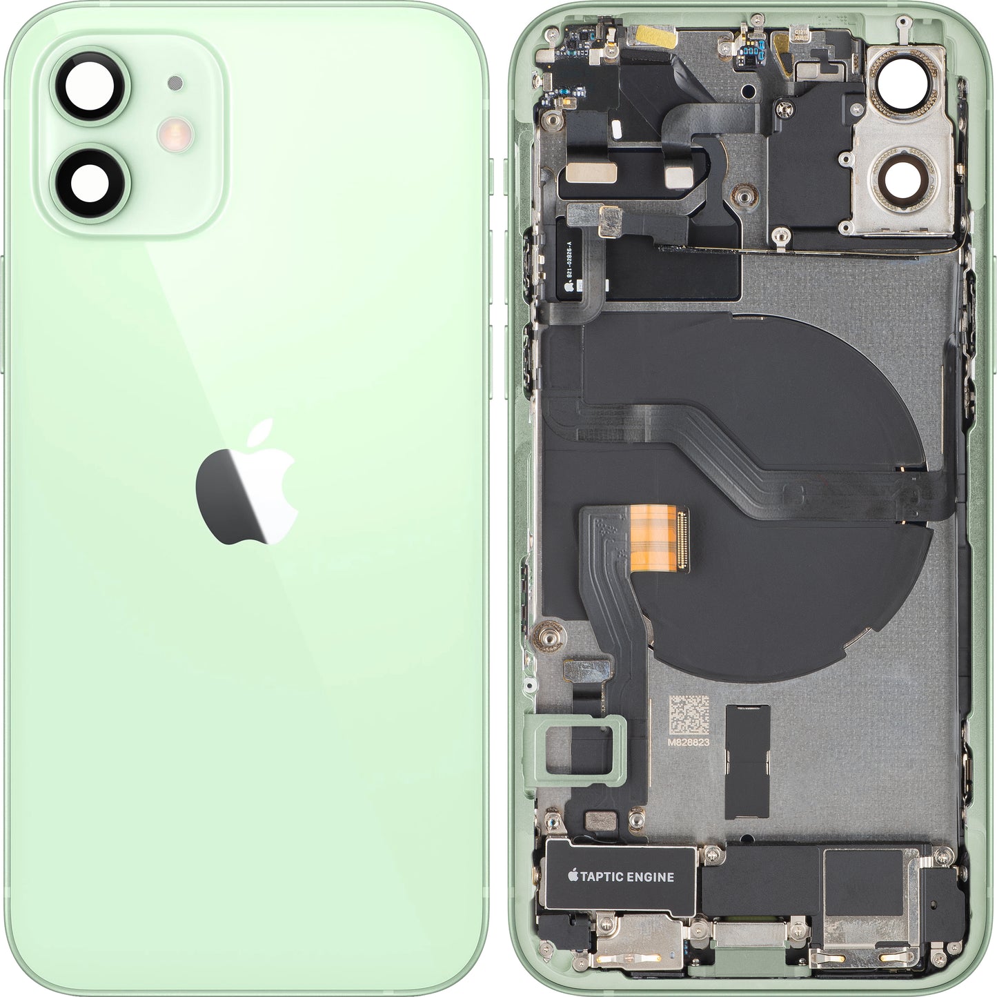Poklopac baterije Apple iPhone 12, s kućištem u sredini, kompletni dijelovi, zelena, zamjena