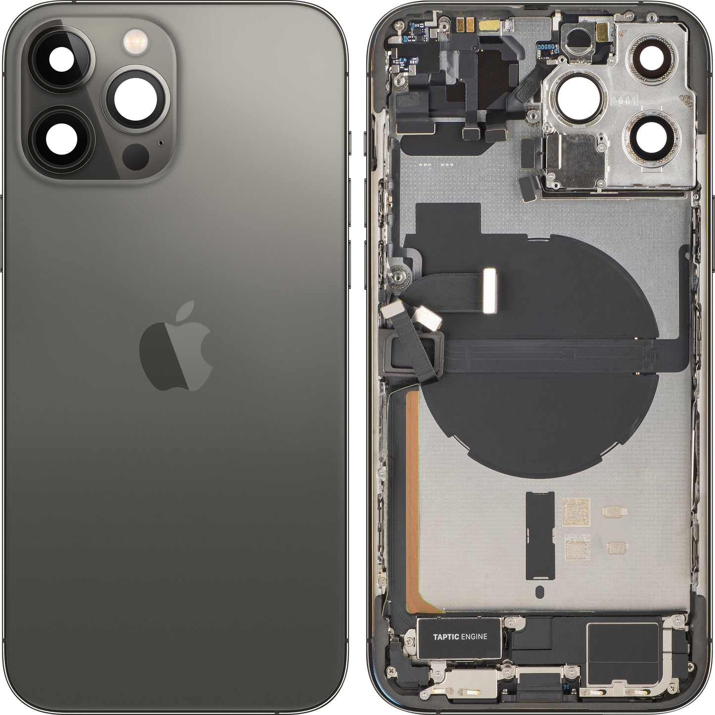 Poklopac baterije Apple iPhone 13 Pro Max, s kućištem sredine, puni dijelovi, crna (grafit), zamjena