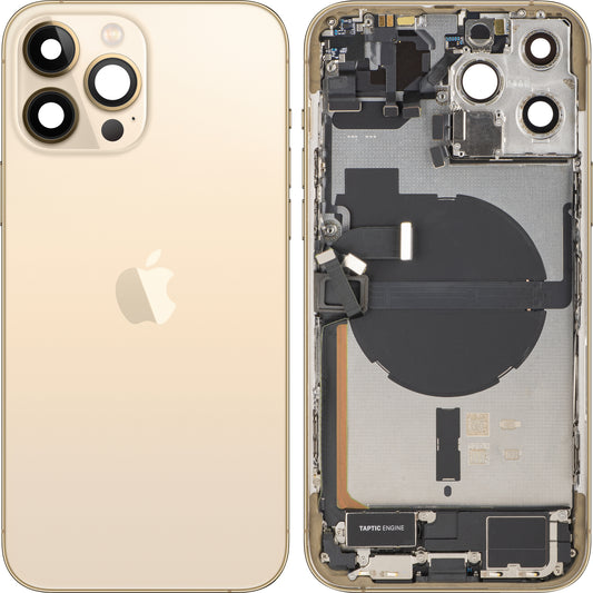 Poklopac baterije Apple iPhone 13 Pro Max, s kućištem u sredini, Komplet dijelova, Zlatni, Zamjena