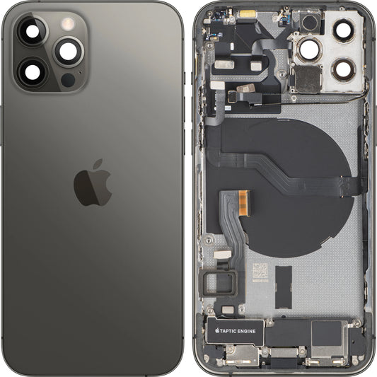 Poklopac baterije Apple iPhone 12 Pro, s kućištem u sredini, Komplet dijelova, Sivi (Grafit), Zamjena