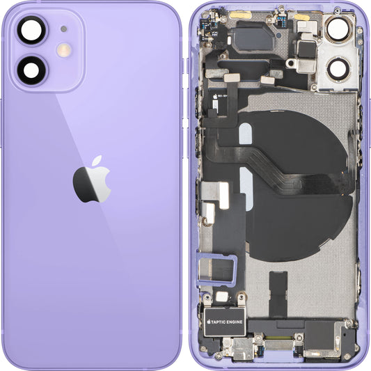 Poklopac baterije Apple iPhone 12 mini, s kućištem u sredini, Komplet dijelova, Ljubičasta, Zamjena