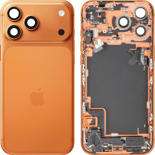 Poklopac baterije Apple iPhone 17 Pro Max, s kućištem u sredini, kompletni dijelovi, narančasta (Cosmic Orange), zamjena