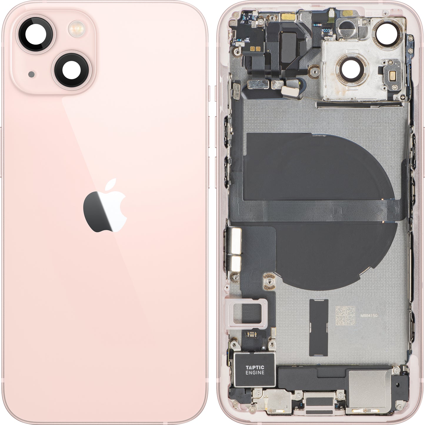 Poklopac baterije Apple iPhone 13, s kućištem sredine, kompletni dijelovi, ružičasta, Swap Premium