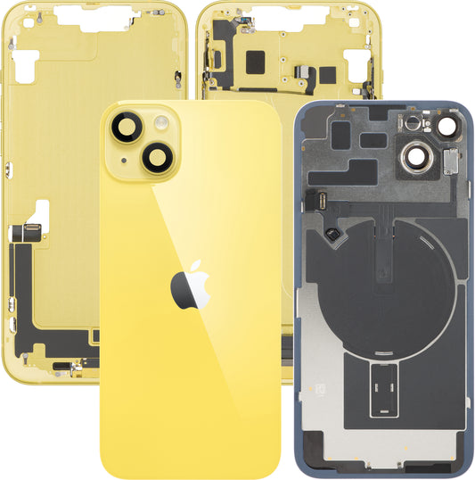 Poklopac baterije Apple iPhone 14 Plus, s kućištem sredine, puni dijelovi, žuta, Swap Premium