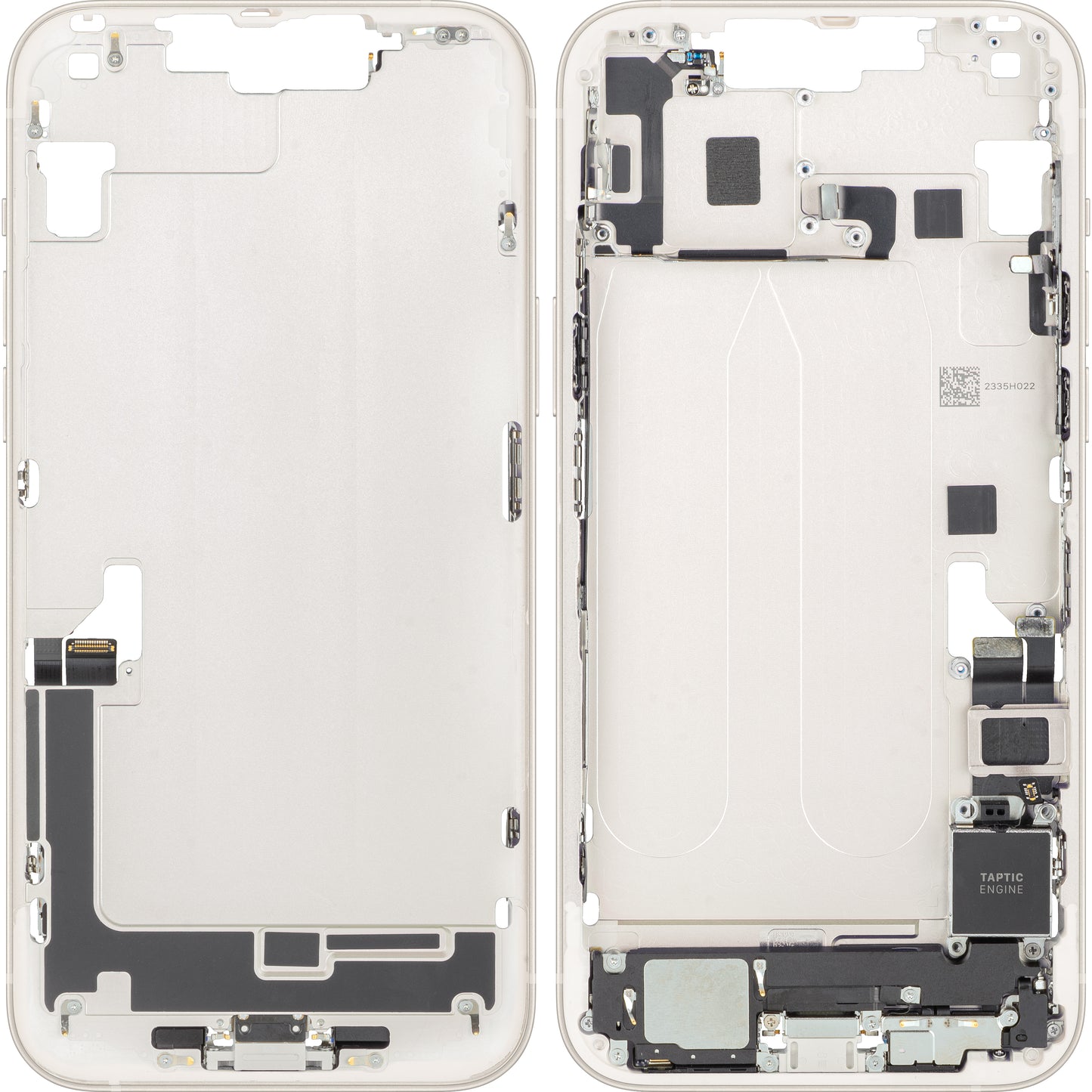 Poklopac baterije Apple iPhone 14 Plus, s kućištem u sredini, kompletni dijelovi, bijela (Starlight), zamjena