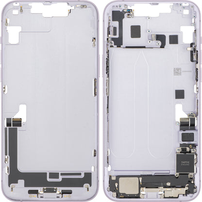 Poklopac baterije Apple iPhone 14 Plus, s kućištem u sredini, Komplet dijelova, Ljubičasta, Zamjena
