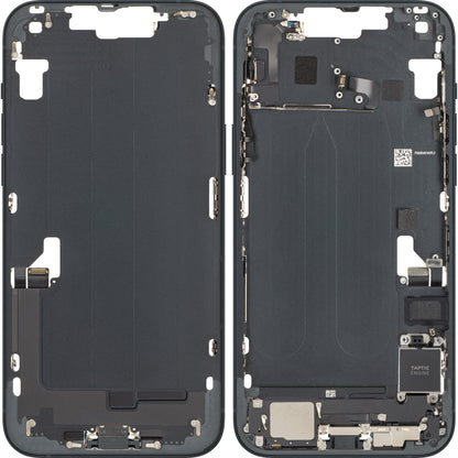 Poklopac baterije Apple iPhone 14 Plus, s kućištem u sredini, kompletni dijelovi, crni (Midnight), zamjena