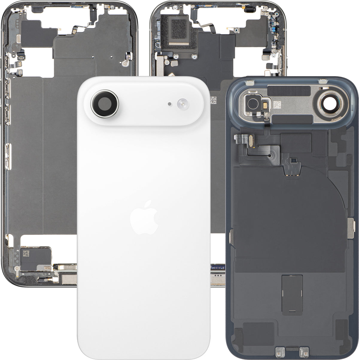 Poklopac baterije Apple iPhone 17 Air, s kućištem sredine, kompletni dijelovi, bijela (Cloud White), Swap Premium