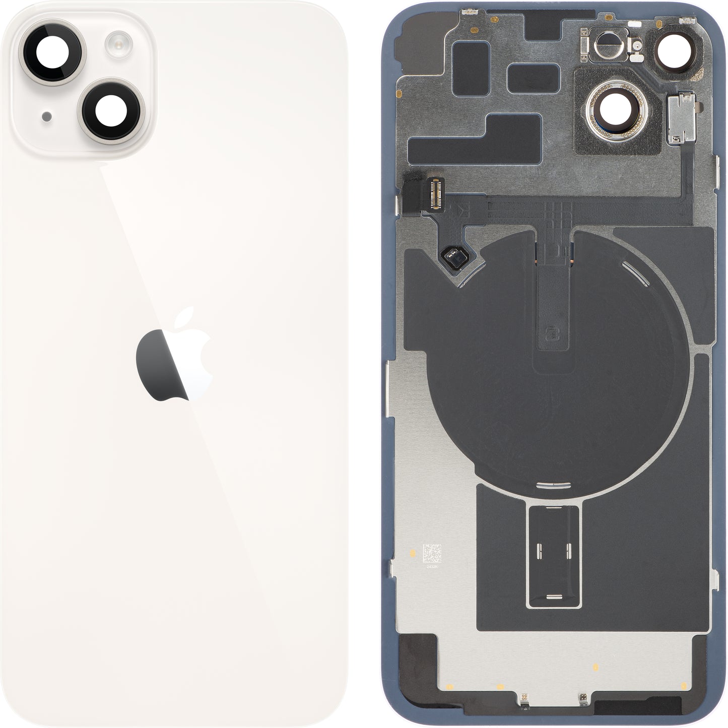 Poklopac baterije Apple iPhone 14 Plus, s kućištem u sredini, kompletni dijelovi, bijela (Starlight), zamjena