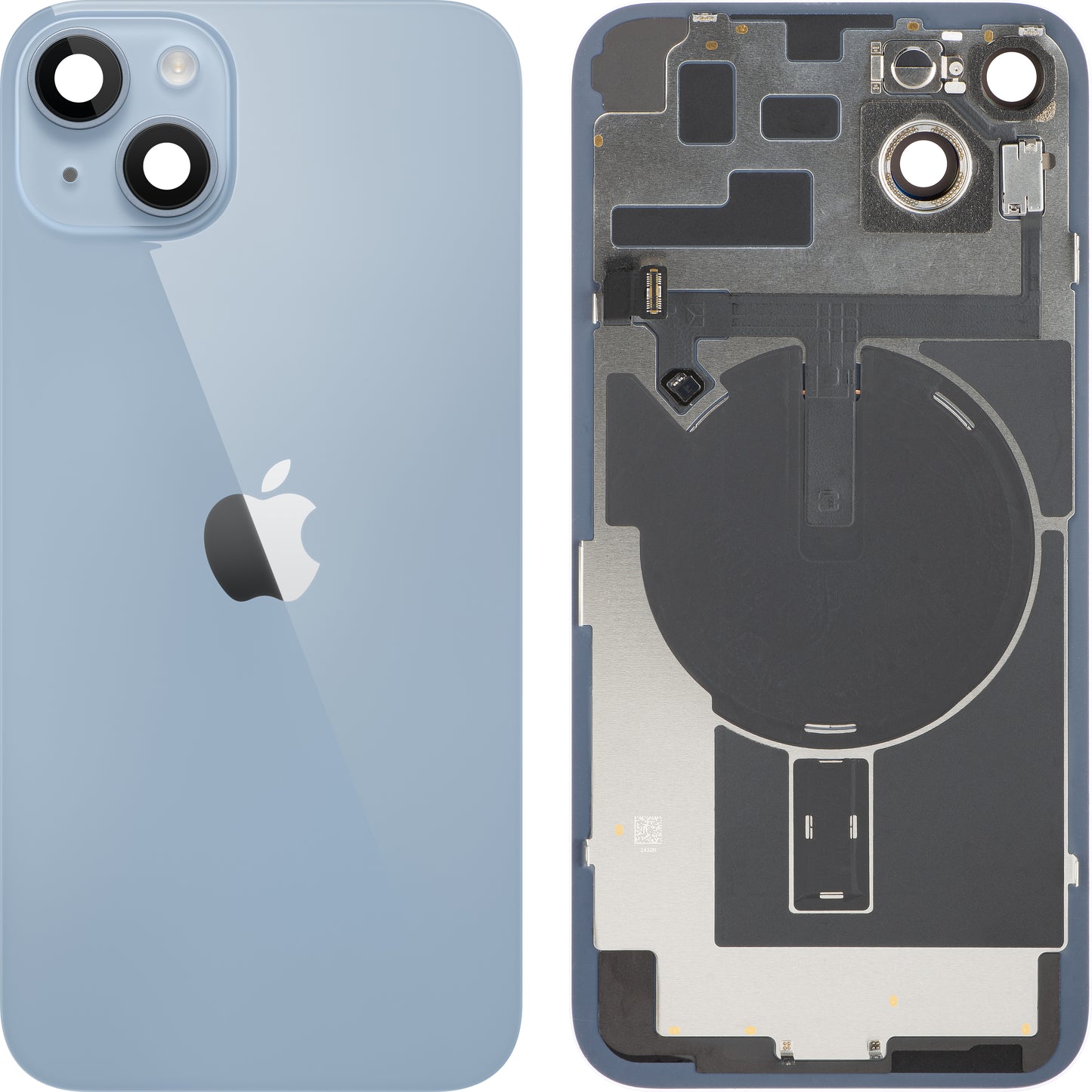 Poklopac baterije Apple iPhone 14 Plus, s kućištem u sredini, kompletni dijelovi, plavi, zamjena