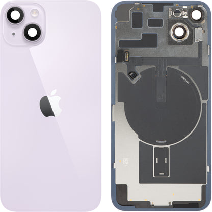 Poklopac baterije Apple iPhone 14 Plus, s kućištem u sredini, Komplet dijelova, Ljubičasta, Zamjena