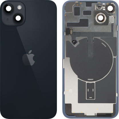 Poklopac baterije Apple iPhone 14 Plus, s kućištem u sredini, kompletni dijelovi, crni (Midnight), zamjena