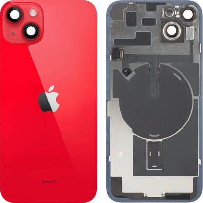 Poklopac baterije Apple iPhone 14 Plus, s kućištem u sredini, Komplet dijelova, Crvena, Zamjena