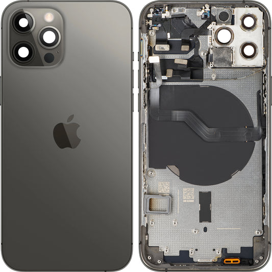 Poklopac baterije kompatibilan s Apple iPhone 12 Pro, Srednji kućište, Crni