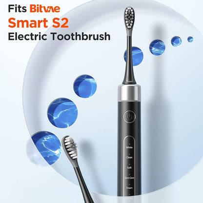 Rezervni nastavak Gum Care za električnu četkicu Bitvae S2 / S3, Set 4 komada, Crna