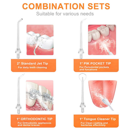 Rezervni nastavak za oralni irigator Bitvae C2 / F30 / 204, Set 4 komada, Prozirno