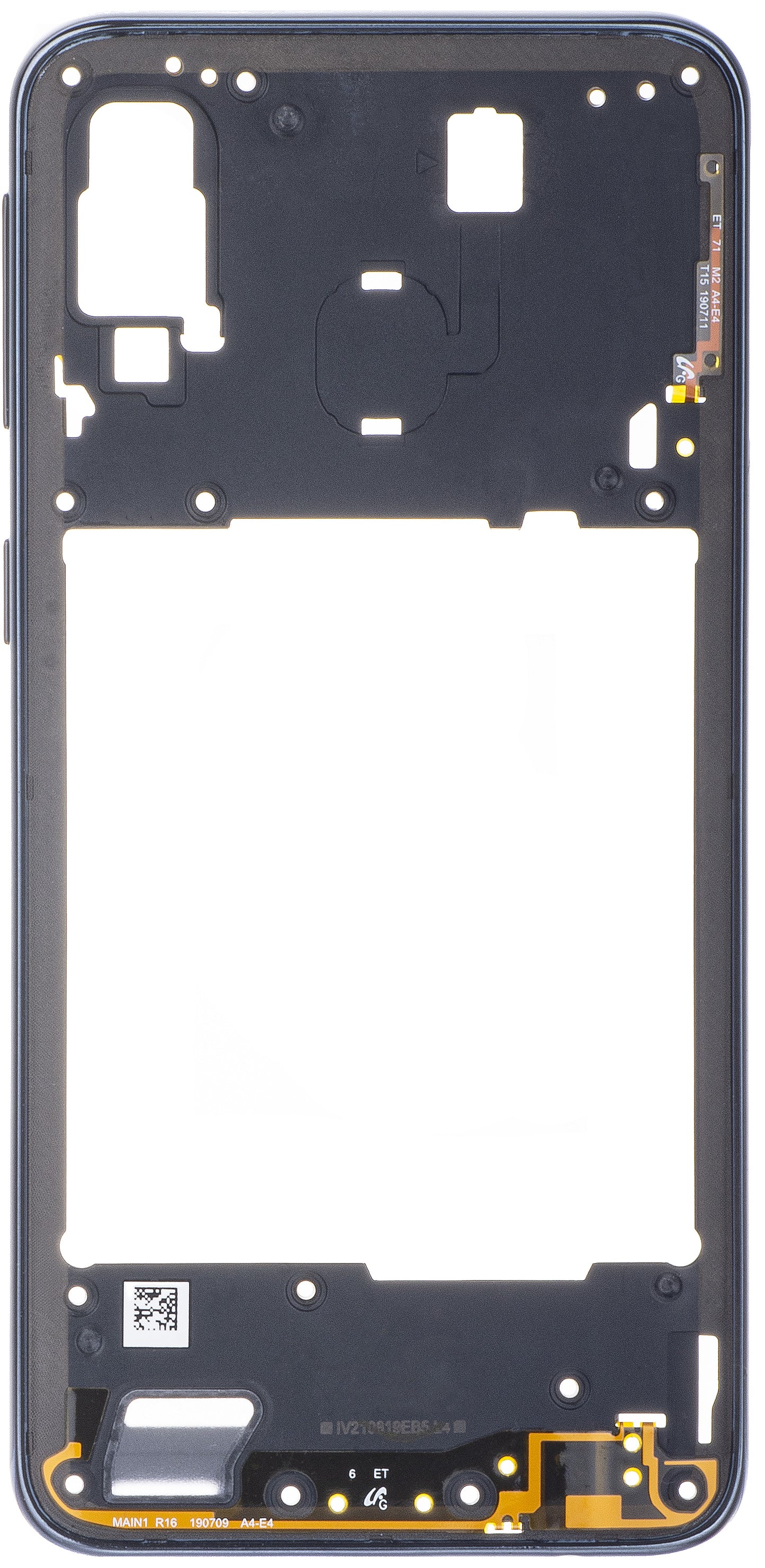 Srednji okvir Samsung Galaxy A40 A405, Crni