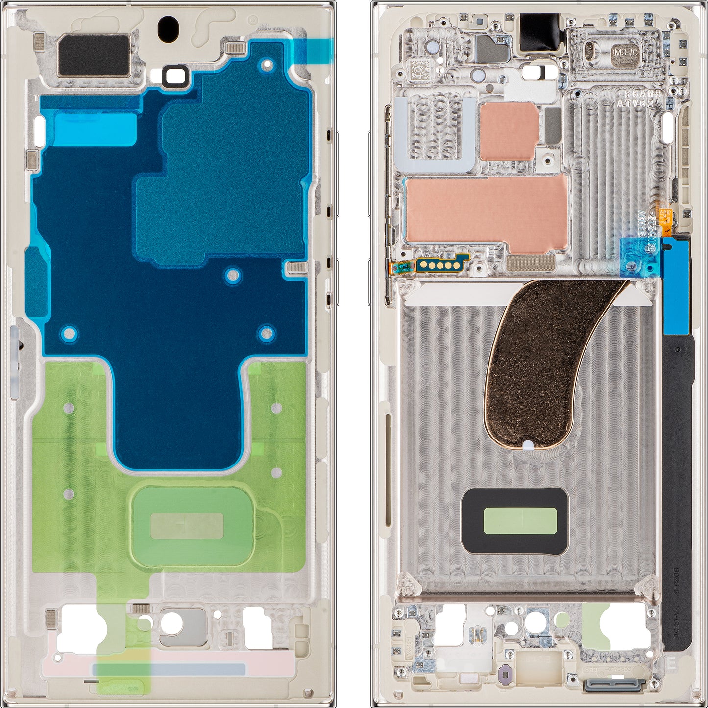 Srednji okvir Samsung Galaxy S23 Ultra S918, Bež, Service Pack GH96-15833B