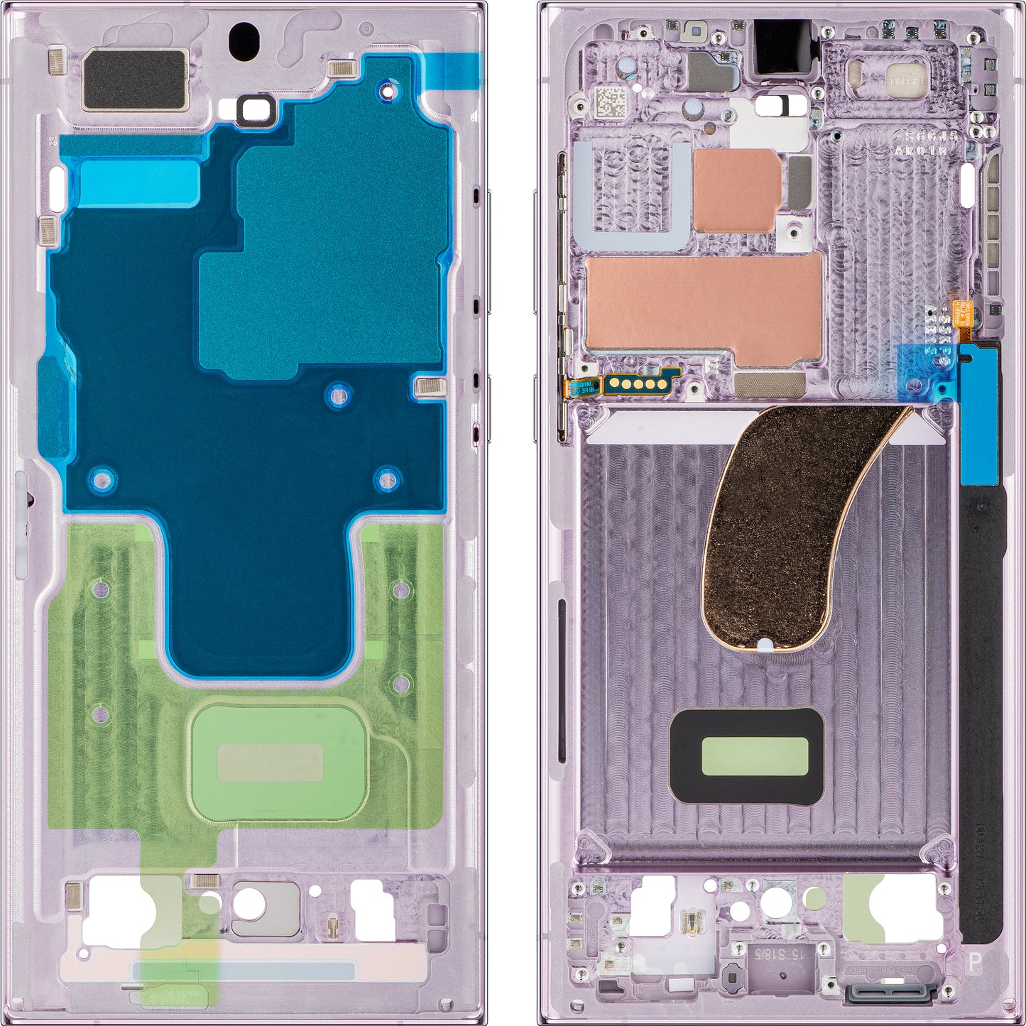 Srednji okvir Samsung Galaxy S23 Ultra S918, Ljubičasta (Lavanda), Servisni paket GH96-15833D