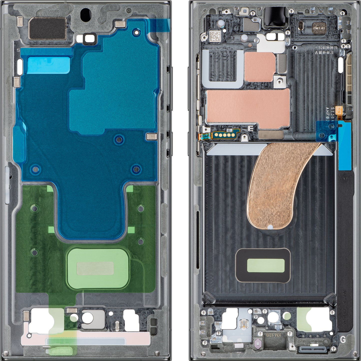 Srednji okvir Samsung Galaxy S23 Ultra S918, Zelena, Service Pack GH96-15833C