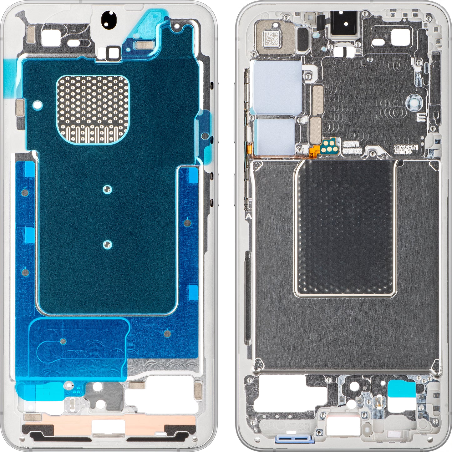 Srednji okvir Samsung Galaxy S24 S921, Sivi (Marble Grey), Servisni paket GH82-33418B