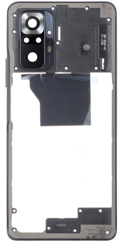 Srednji Kućište - Staklo Stražnje Kamere Xiaomi Redmi Note 10 Pro, Sivo