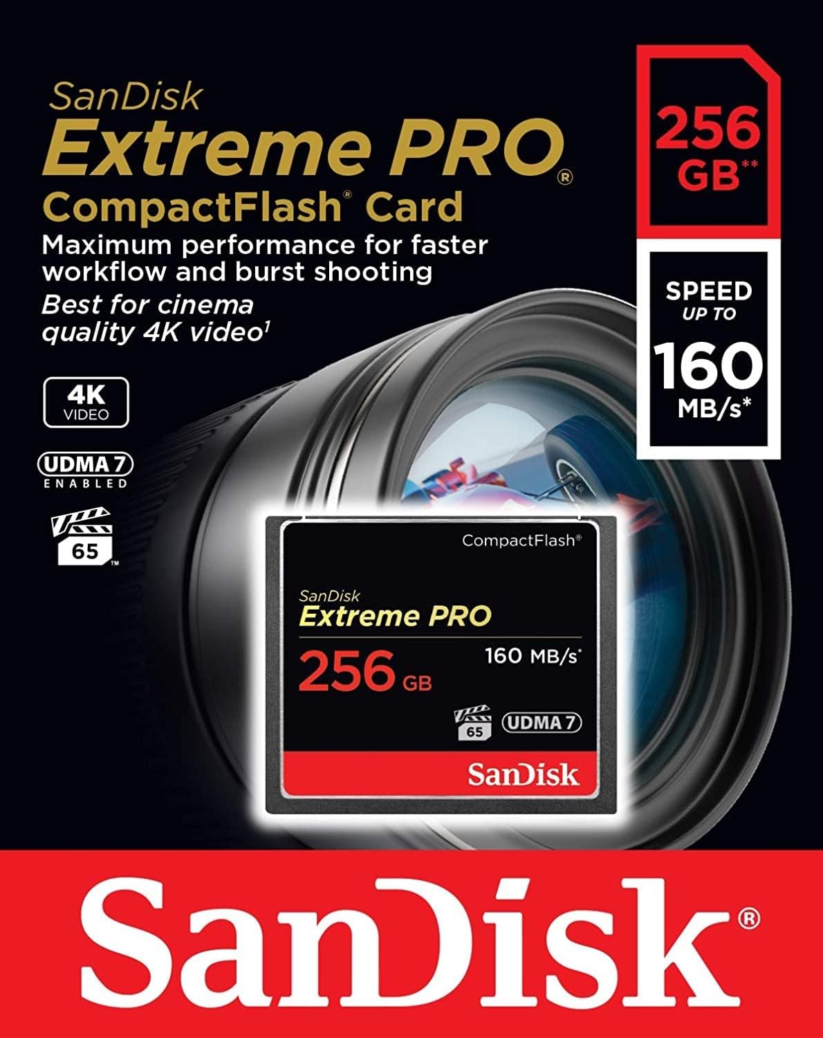Memorijska kartica CompactFlash SanDisk Extreme Pro, 256Gb, UDMA 7 SDCFXPS-256G-X46