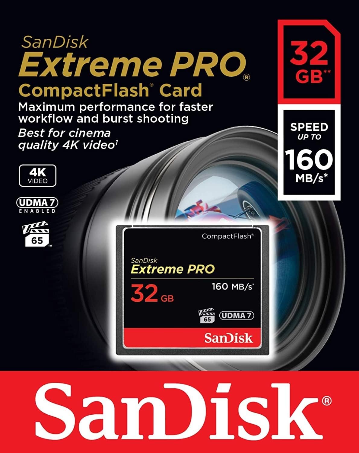 CompactFlash memorijska kartica SanDisk Extreme Pro, 32Gb, UDMA 7 SDCFXPS-032G-X46