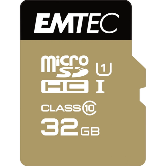 Memorijska kartica microSDHC Emtec Elite Gold, 32Gb, Klasa 10 / UHS-1 U1 ECMSDM32GHC10GP